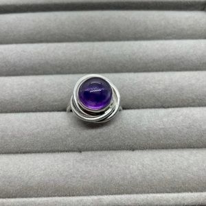 Sterling Silver Natural Amethyst Ring